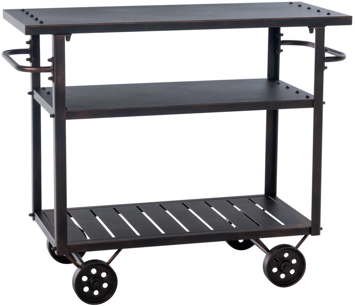 SERVIERWAGEN Metall bronze - Bronzefarben, Metall (96/78/40cm) - CLP