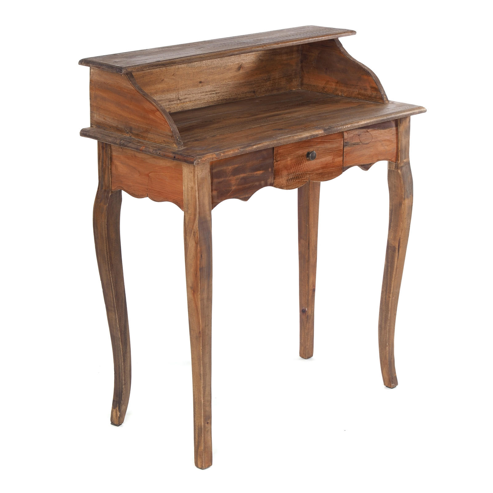SEKRETÄR Napoleon Mahagoni Massivholz, mit Schublade 02 hellbraun - Hellbraun, Holz (40/80/92cm) - DESIGN DELIGHTS