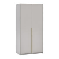 ŠATNÍ SKŘÍŇ S OTOČNÝMI DVEŘMI AMARA, 100/204/58 cm 2dveřová, kašmírová - zlatá/kašmírová, kompozitní dřevo (100/204/58cm) - MASSENO