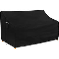 ABDECKHAUBE Gartenbank 3-Sitzer wasserdicht 163x66x63/89 cm 420D Oxford - Schwarz, Textil (165/67/65cm)