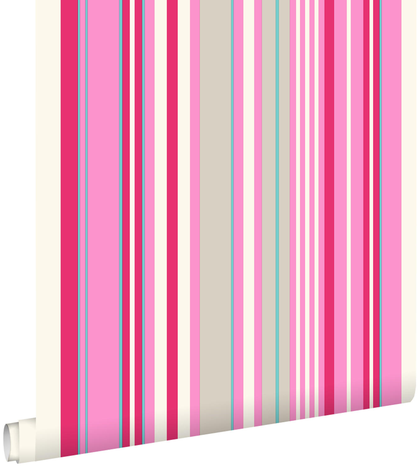 TAPETE Streifen 53 cm x 10.05 m - Türkis, Papier (53/1000cm) - ESTAhome