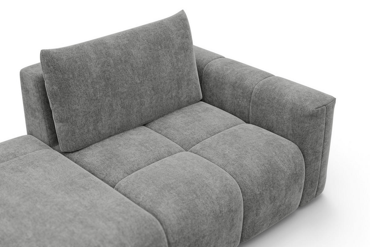 ECKSOFA VERONA 4-Sitzer LINKS, Grau - Schwarz/Grau, Holz/Textil (282/173cm) - Courtois Laville