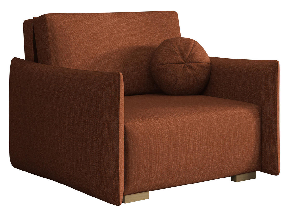 SCHLAFSOFA Viva Glov I - Naturfarben/Bronzefarben, Holz/Textil (104/85/98cm) - MIRJAN24