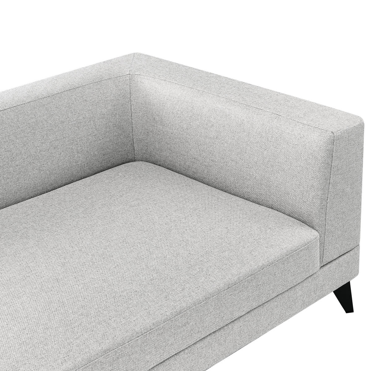 POHOVKA 4-místná Umělý len Šedá Yuri - černá/tmavě šedá, textil (302/88/100cm) - Beliani