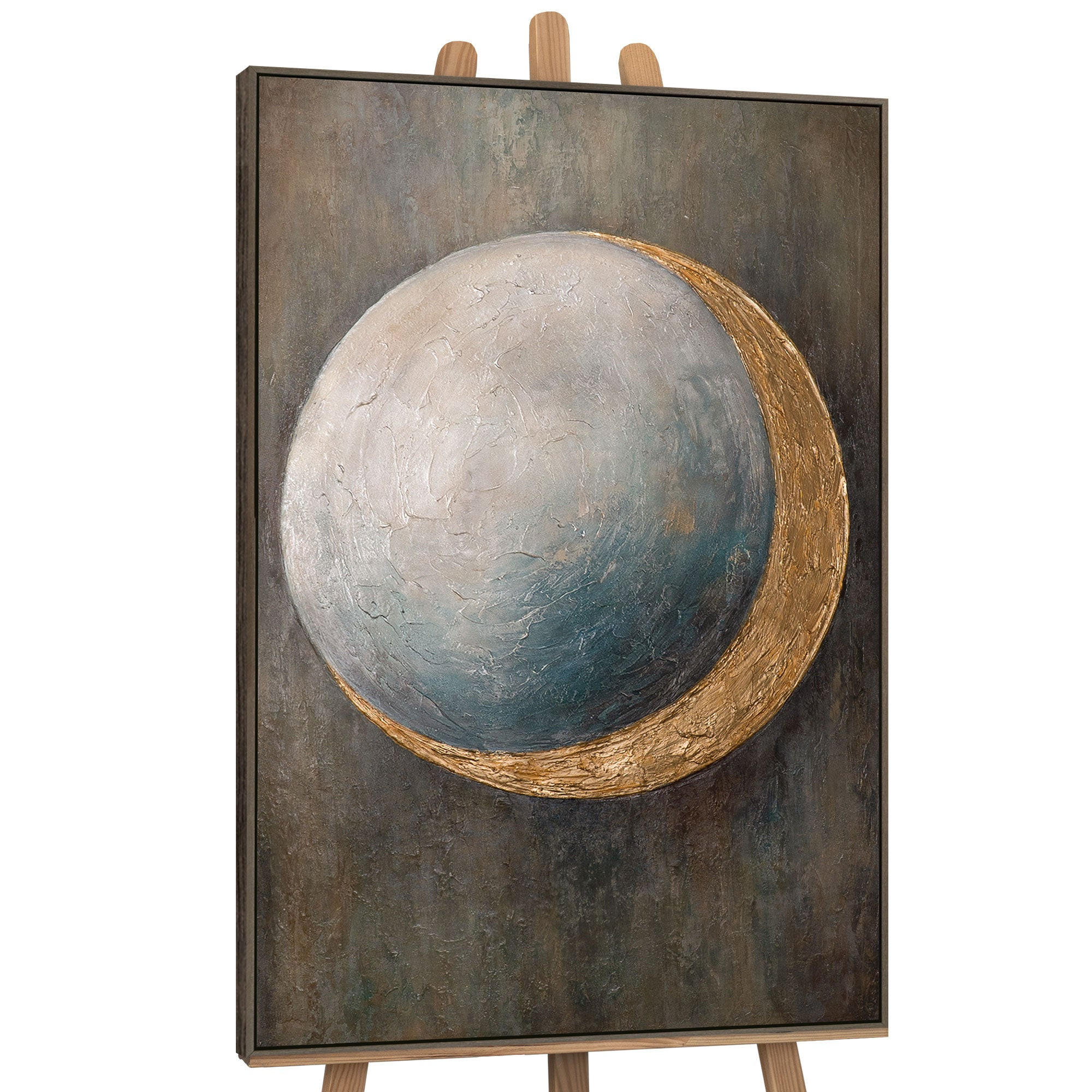 GEMÄLDE Wärme des Universums Schattenfugenrahmen Grau 140x100 cm - Grau, Holz (140/100cm) - YS-art gallery