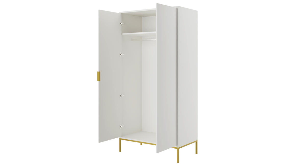 DREHTÜRENSCHRANK Austin - Weiß, Holzwerkstoff (55/205/100cm) - RAUMHIRSCH FURNITURE