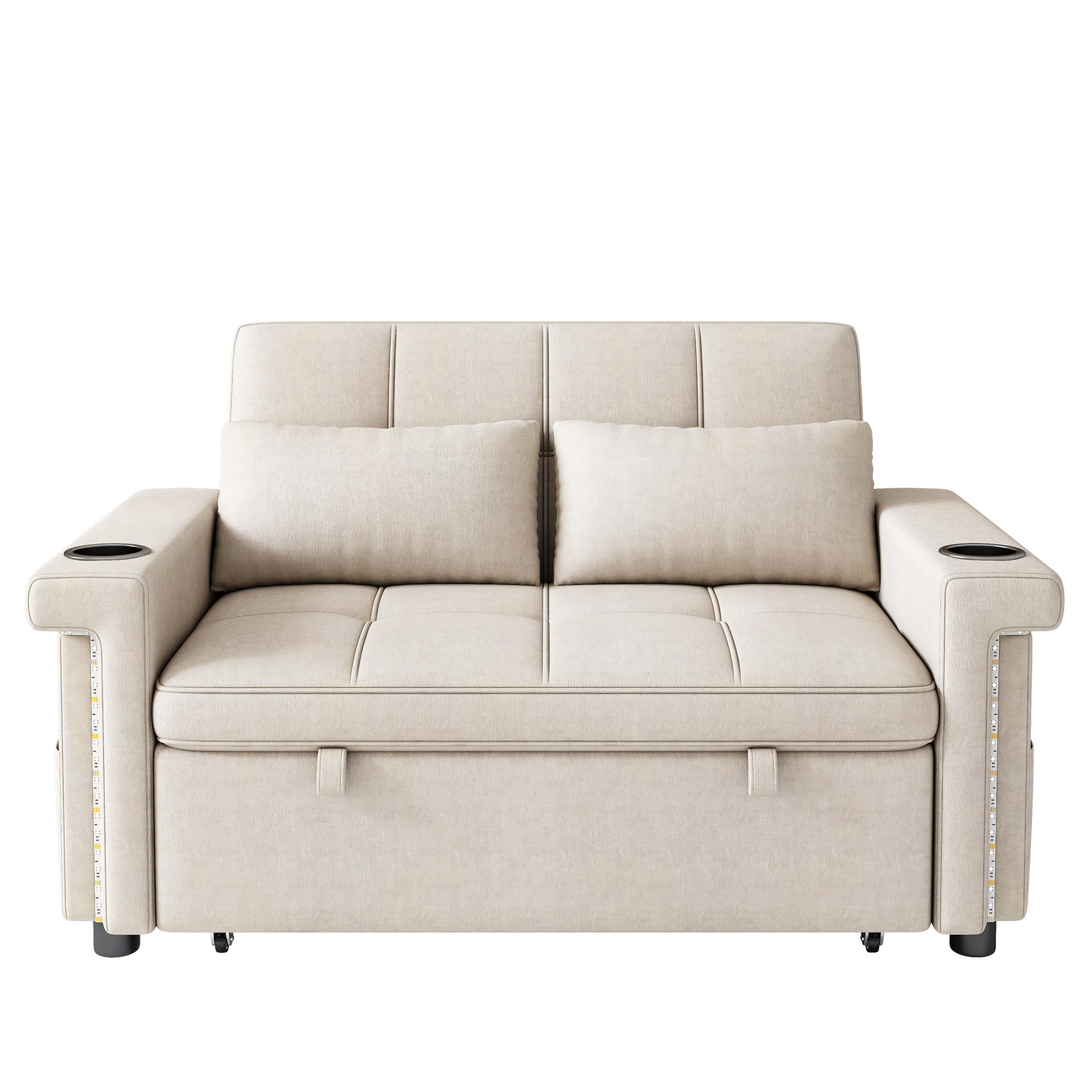 ComfortXL Schlafsofa Beige 145x90x141.5 cm