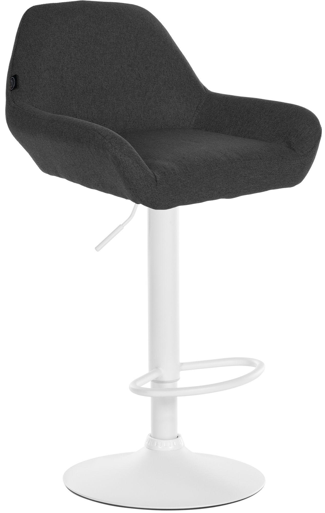 BARHOCKER Stoff dunkelgrau - Dunkelgrau/Weiß, Textil/Metall (51/89/52cm) - CLP