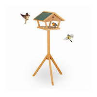 VOGELFUTTERHAUS - Orange, Holz (66/137/59cm) - Relaxdays