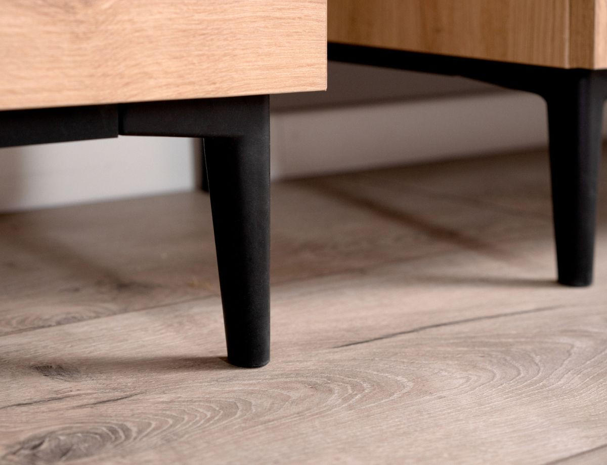 KOMMODE Eiche Artisan, schwarz 120 cm, Sideboard mit viel Stauraum - Schwarz/Eiche Artisan, Holzwerkstoff (120/90/42cm) - Furn.Design