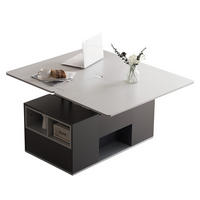 COUCHTISCH Grau Mit Lift-Top-Funktion & multifunktionalem Stauraum - Grau, Holzwerkstoff (51/100/47cm) - Urban Meuble