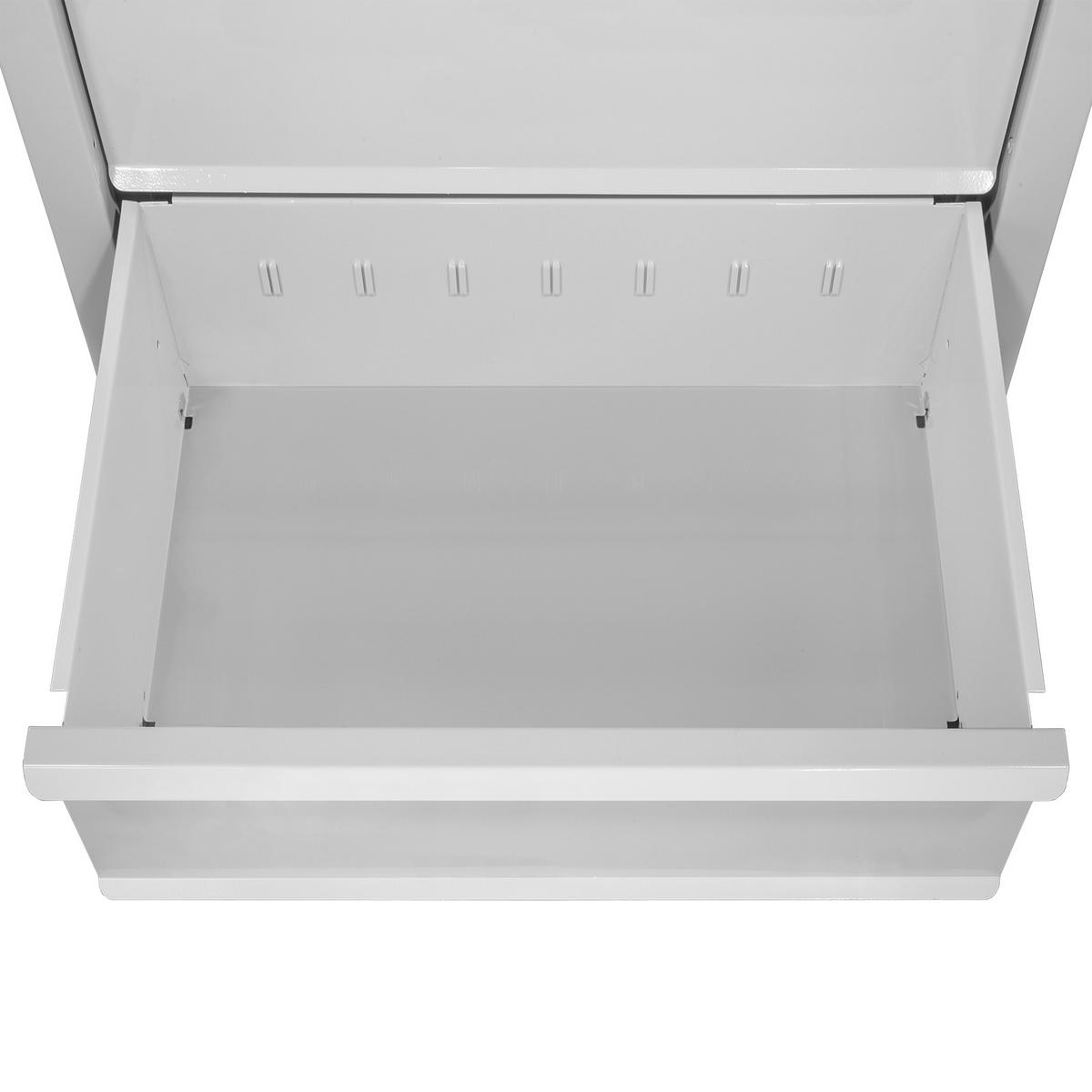 SCHUBLADENSCHRANK Kobra mit 5 Schubladen 60x70x43,5cm Lichtgrau - Grau, Metall (70/60/44cm) - PROREGAL