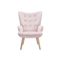 SESSEL mit gerader Rückenlehne - 1 Person - Samt, Stoff - Rosa - - Pink, Textil (69/95.5/78cm) - Vente-Unique