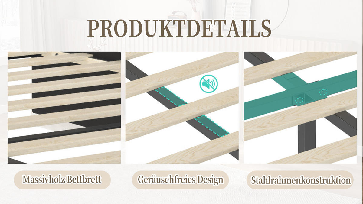 POLSTERBETT 140x190 cm USB grau - Dunkelgrau, Textil (140/190cm) - LEBENLANG