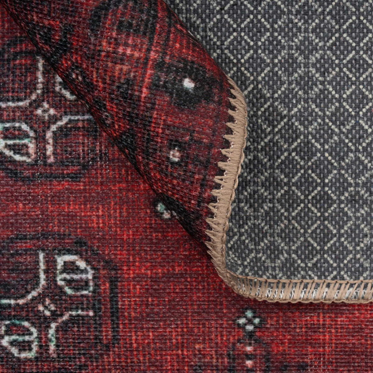 FLACHWEBETEPPICH Bannon Rot - Rot, Textil (200/290cm) - Kukoon Rugs