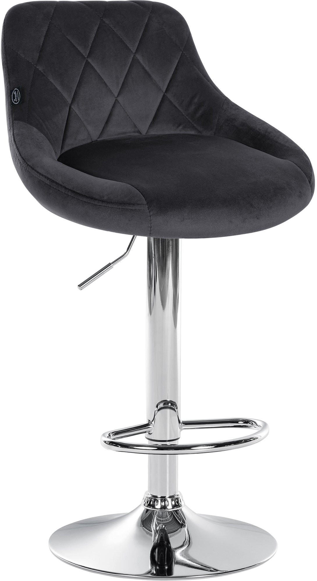 BARHOCKER Stoff dunkelgrau - Chromfarben/Dunkelgrau, Textil/Metall (46/83/49cm) - CLP