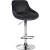 BARHOCKER Stoff dunkelgrau - Chromfarben/Dunkelgrau, Textil/Metall (46/83/49cm) - CLP