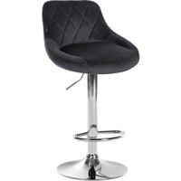BARHOCKER Stoff dunkelgrau - Chromfarben/Dunkelgrau, Textil/Metall (46/83/49cm) - CLP