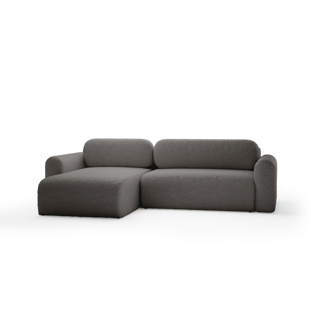 ECKSOFA mit Schlaffunktion Thekla, Grau - Grau, Textil (286/100cm) - Fedve