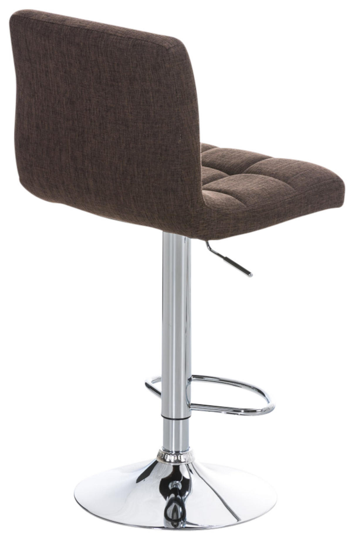 BARHOCKER 2er Set Stoff Braun - Chromfarben/Braun, Textil/Metall (46/94/47cm) - CLP