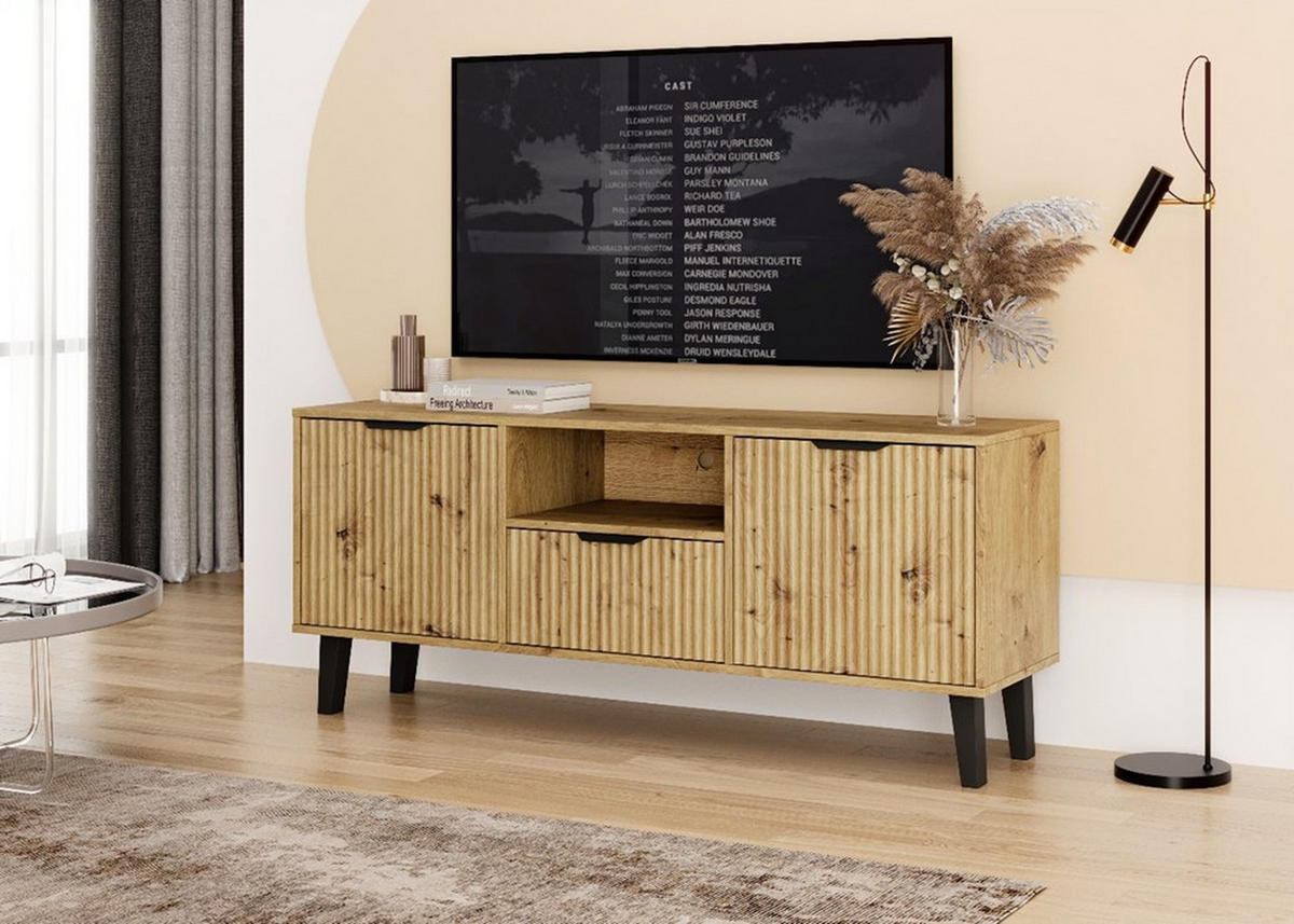 TV SKRINKA - dub artisan, kompozitné drevo (140/58/39cm) - RAUMHIRSCH FURNITURE
