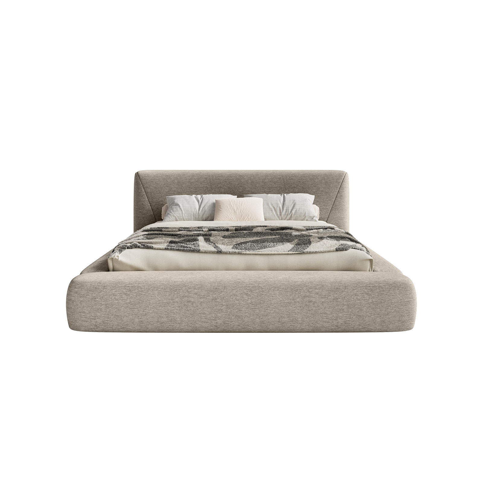 POLSTERBETT Vemmo 180x200 cm, Taupe - Taupe, Textil (180/200cm) - Fedve