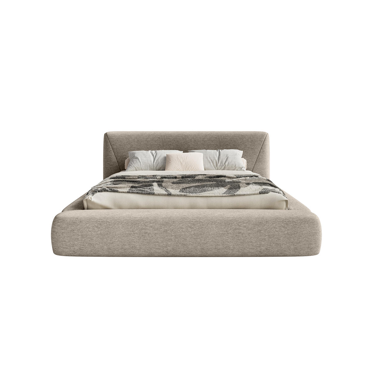 POLSTERBETT Vemmo 180x200 cm, Taupe - Taupe, Textil (180/200cm) - Fedve