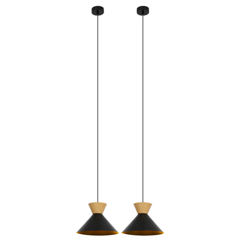 PENDELLEUCHTE Yaldo 141.5/25/25cm (2er-set) - Schwarz, Metall (141.5/25/25cm) - Nettlife