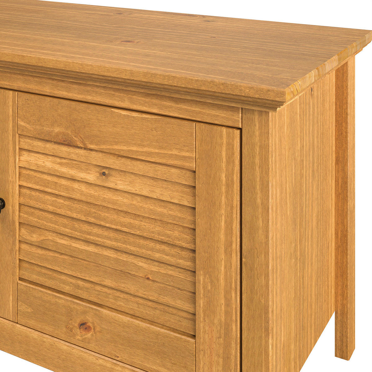 MASSIVES TV-LOWBOARD - Kiefer massiv - 180 cm - Braun/Kieferfarben, Holz/Metall (180/55/42cm) - home24