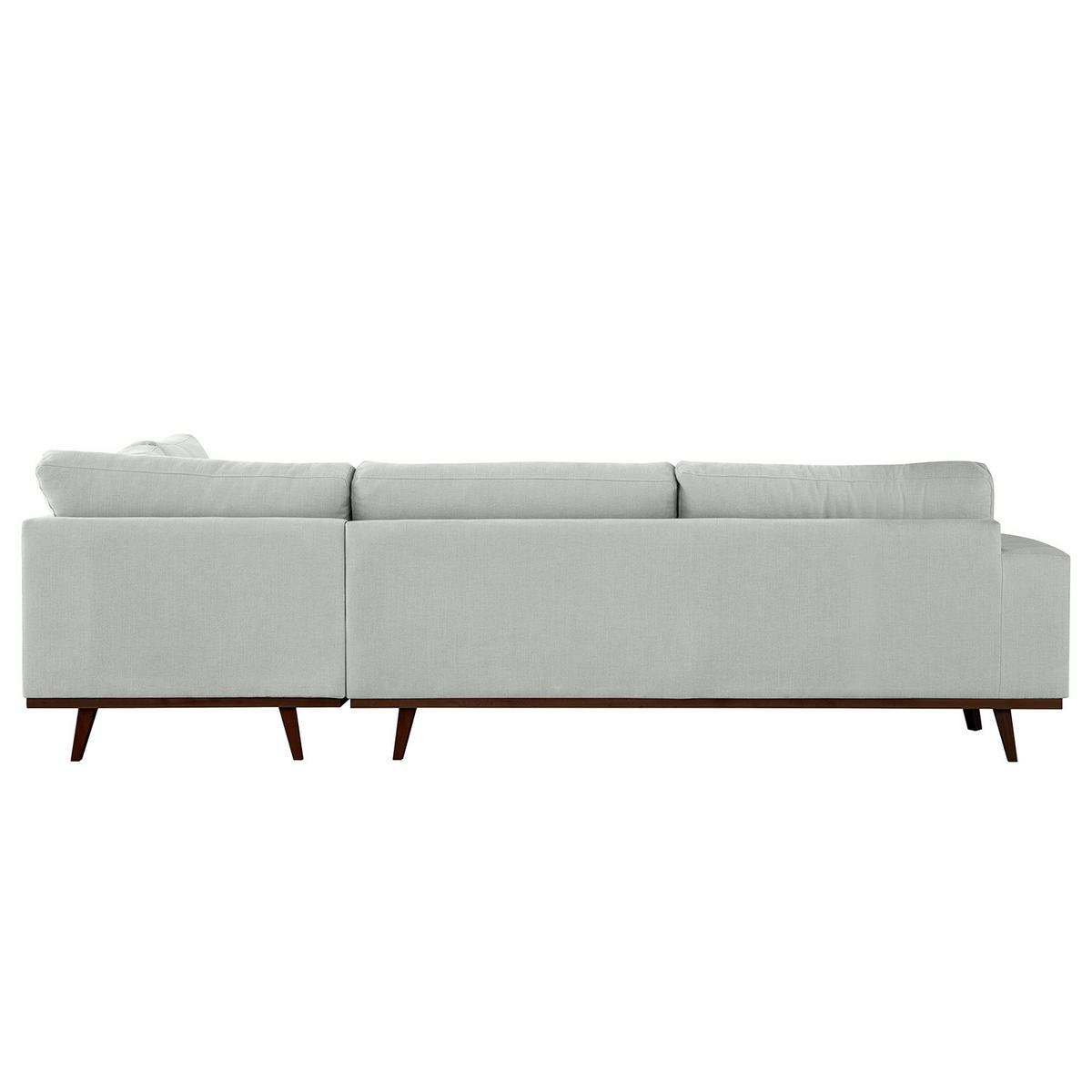 ECKSOFA mit Ottomane - Buchefarben/Grau, Buchenholz/Textil (287/219cm) - home24