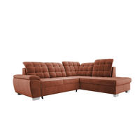 ECKSOFA LOTTA SALVADOR Bettkasten verstellbare Kopfstützen hochwertige Verarbeitung lose Rückenkissen freistehend RECHTS 258x212x106 cm Bordeaux - Bordeaux, Holz/Textil (258/212cm) - DomoHome