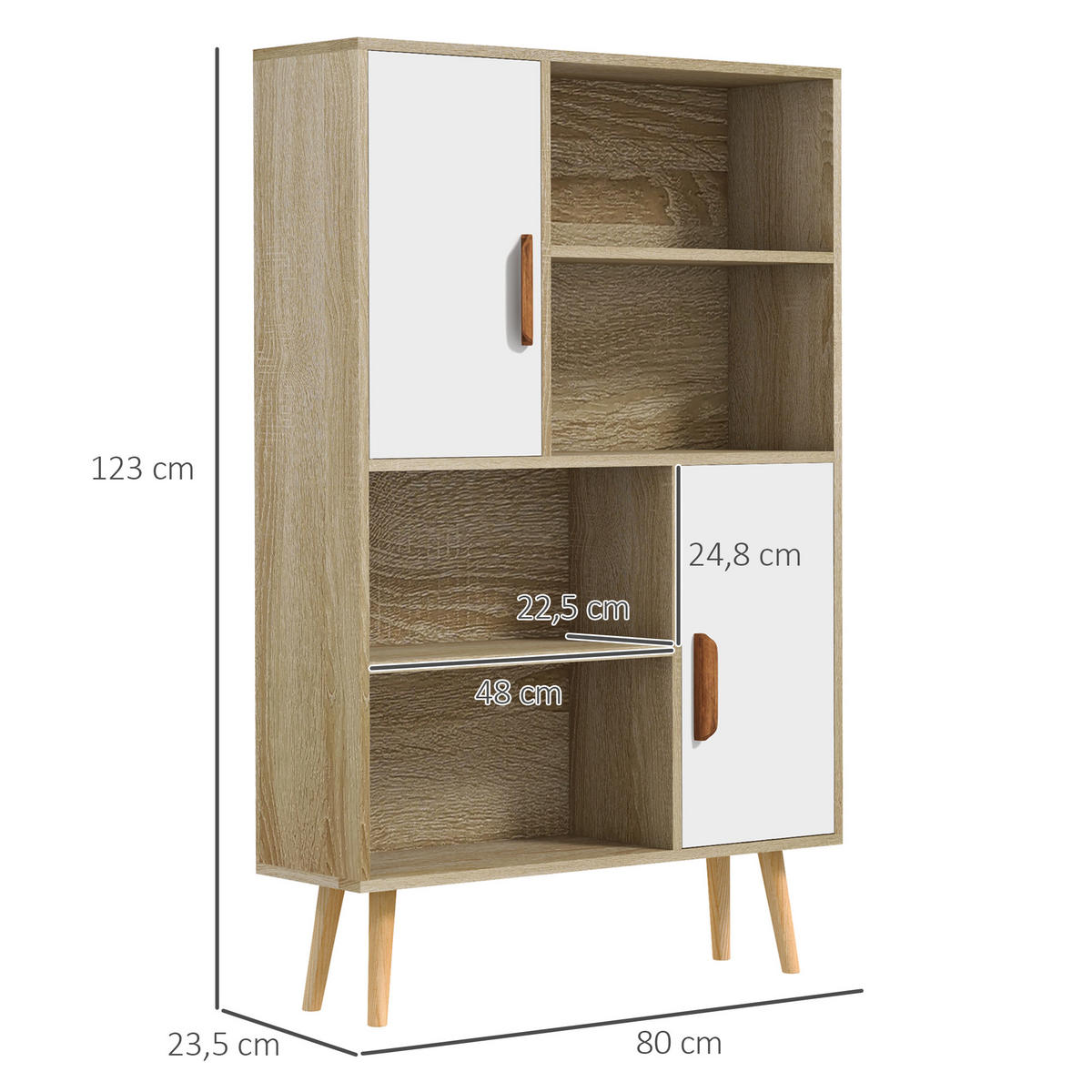 AKTENREGAL DE-14421 Eiche - Eichefarben, Holzwerkstoff (235/123/80cm) - ComfortXL