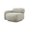 SOFAELEMENT Links Chenille Stoff Grau - Silberfarben/Braun, Holz/Textil (95/73/95cm) - Makamii
