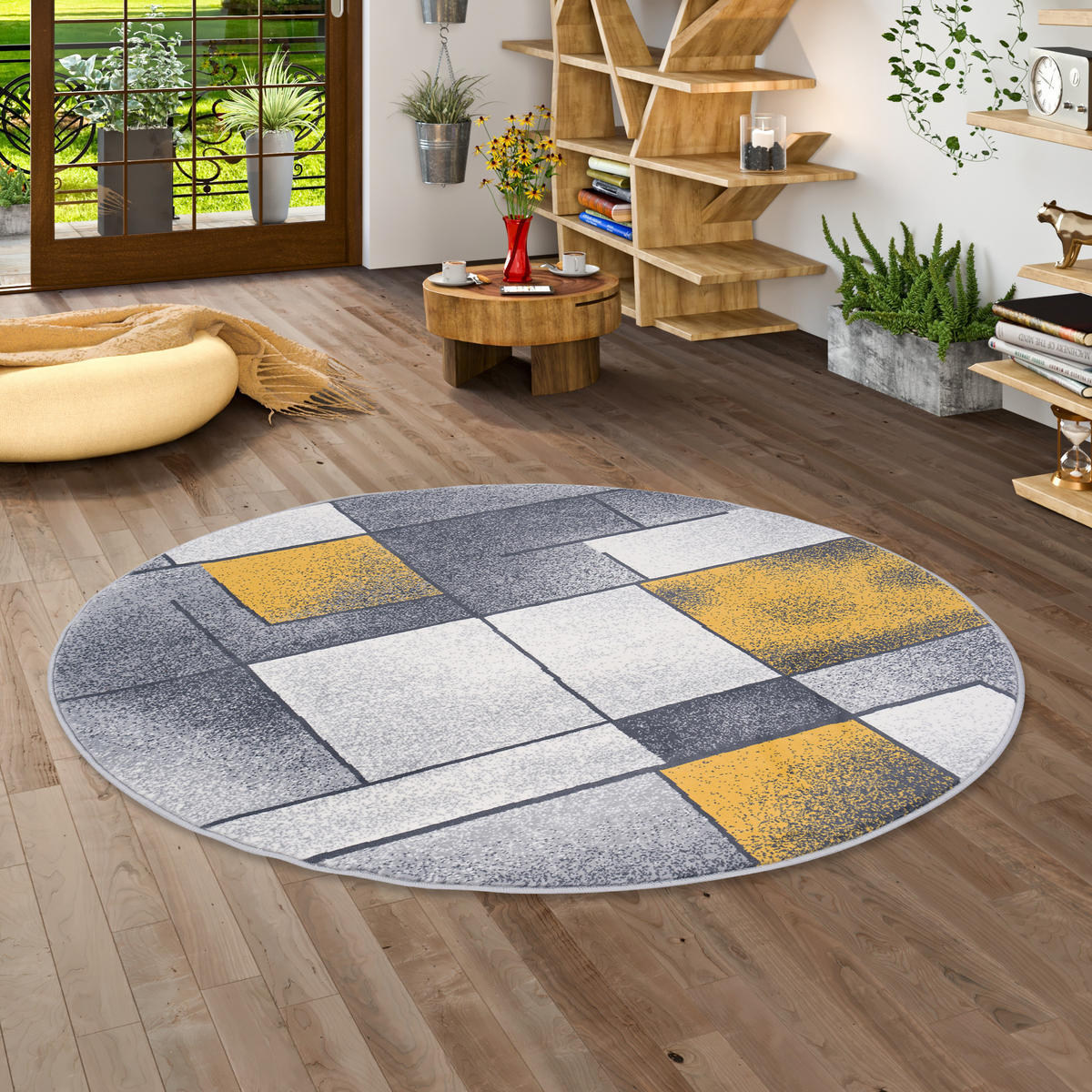 DESIGNER TEPPICH BRILLIANT FANTASY RUND - Grau, Textil (160/160cm) - Pergamon