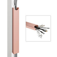 MAGNETISCHER Kabelkanal Schreibtisch Rosa, 37x5x2,5cm - Pink, Metall (37/5/2.5cm) - Desktronic