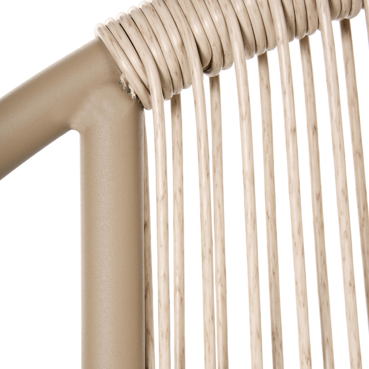 GARTENSTUHL Beige Ovaro - Beige, Kunststoff (74/78/68cm) - Beliani