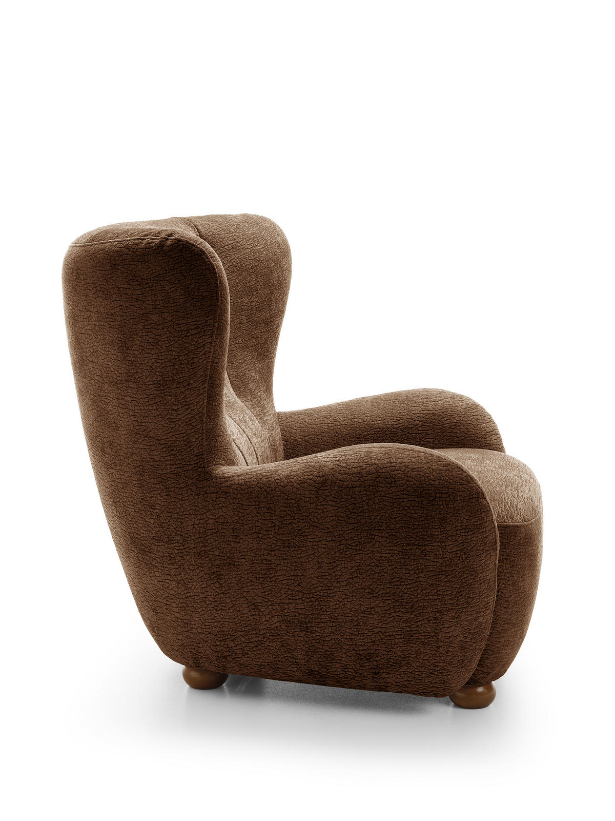 SESSEL MIST, Polstersessel Klassisch Loungesessel, Chenille-Stoff Braun - Braun, Holz/Holzwerkstoff (88/91/100cm) - MASSENO