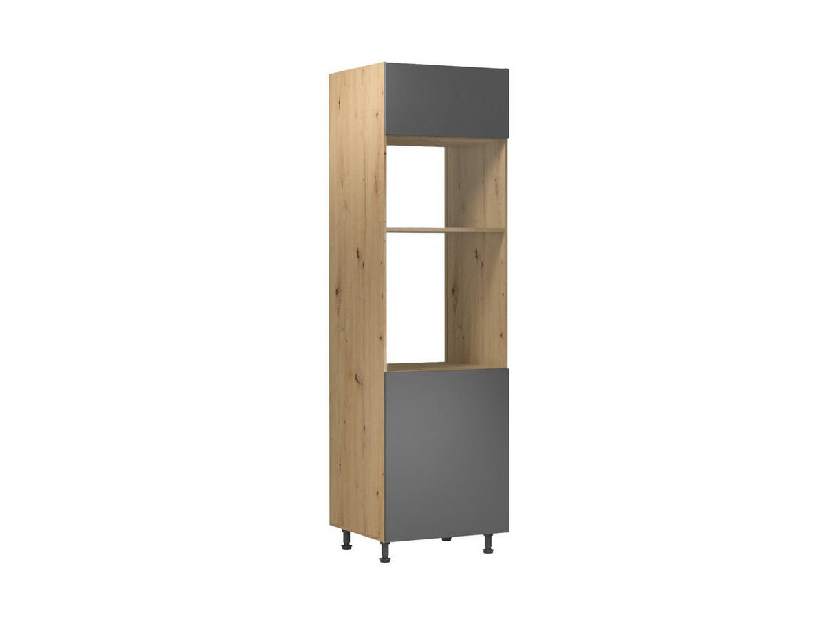 MIKROWELLENUMBAUSCHRANK 60 cm – Nexa D60PM – Beige - Beige, Holzwerkstoff (60/212/58cm) - ROYAL24_MARKT