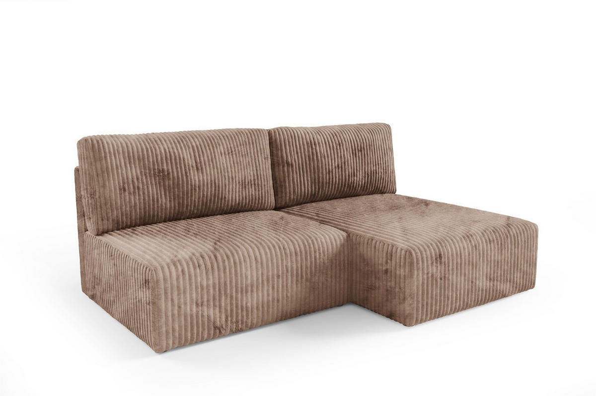 ECKSOFA Natalia Xs - Beige, Holzwerkstoff/Textil (210/149cm) - Fun Möbel
