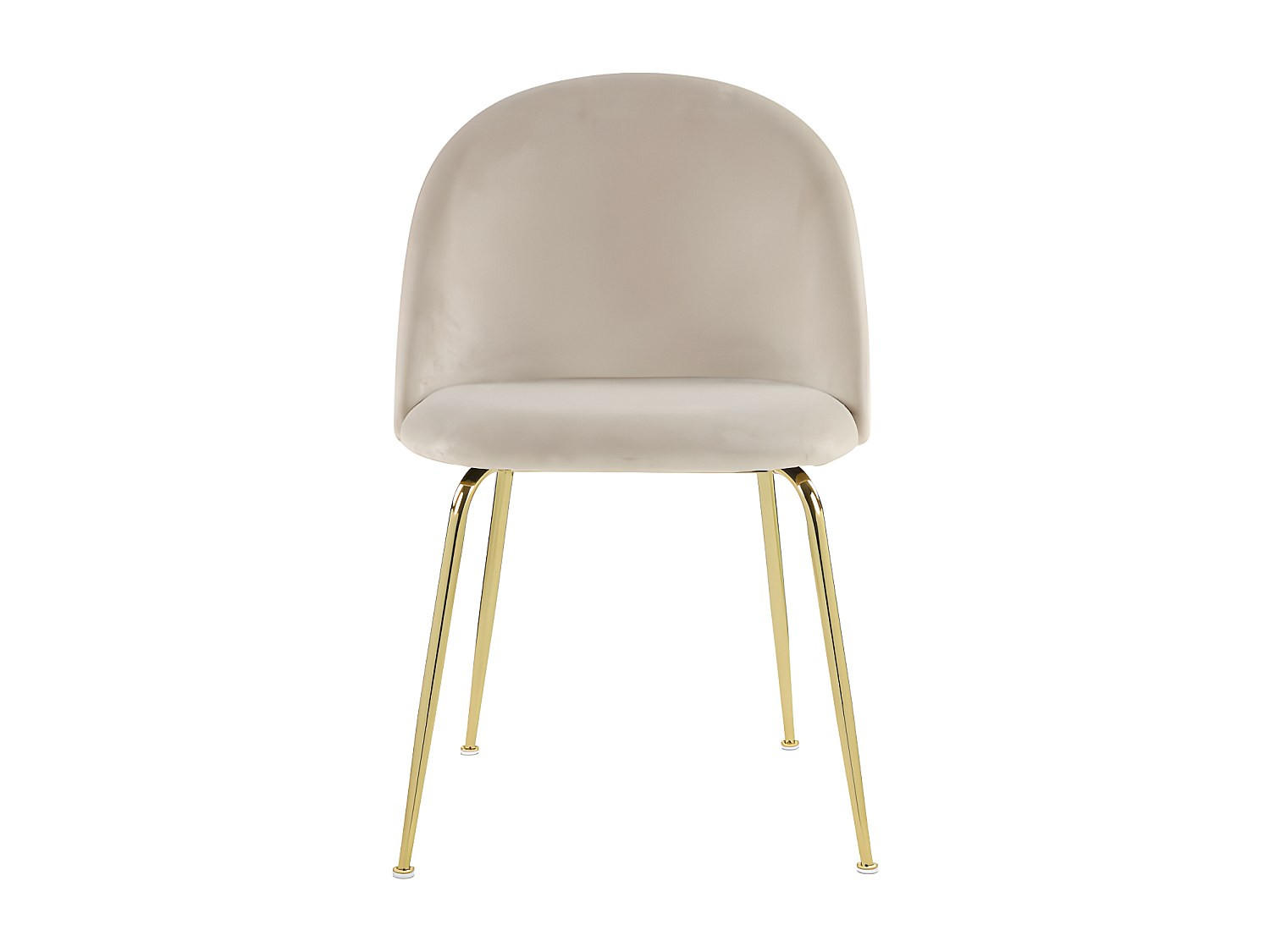 STUHL - 50 cm x 55 cm - Samt, Stoff - Beige - MELBOURNE - Beige, Textil (50/77/55cm) - Vente-Unique