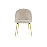 STUHL - 50 cm x 55 cm - Samt, Stoff - Beige - MELBOURNE - Beige, Textil (50/77/55cm) - Vente-Unique