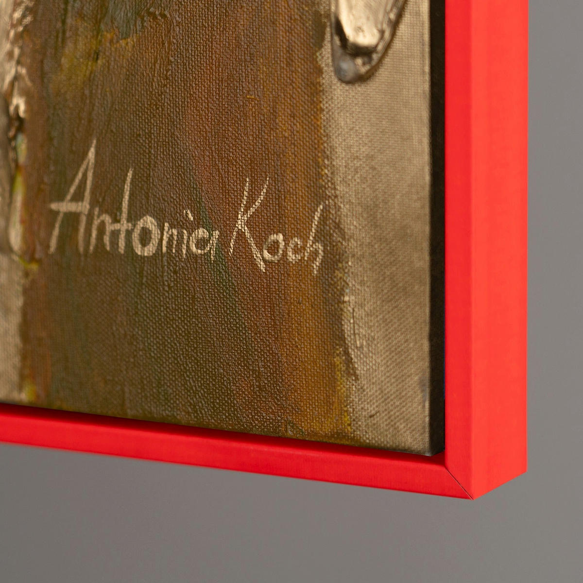 GEMÄLDE Inspiration Schattenfugenrahmen Rot 120x80 cm - Rot, Holz (120/80cm) - YS-art gallery