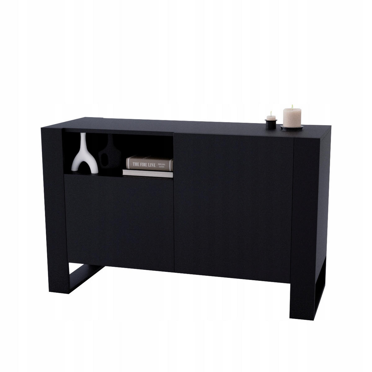 KOMMODE Karo 120/75/43.6 - Schwarz, Holzwerkstoff (120/75/43.6cm) - RAUMHIRSCH FURNITURE