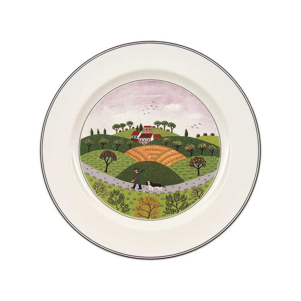 SPEISETELLER JÄGER Design Naif bunt ø 27 cm - Multicolor, Keramik (27cm) - Villeroy & Boch