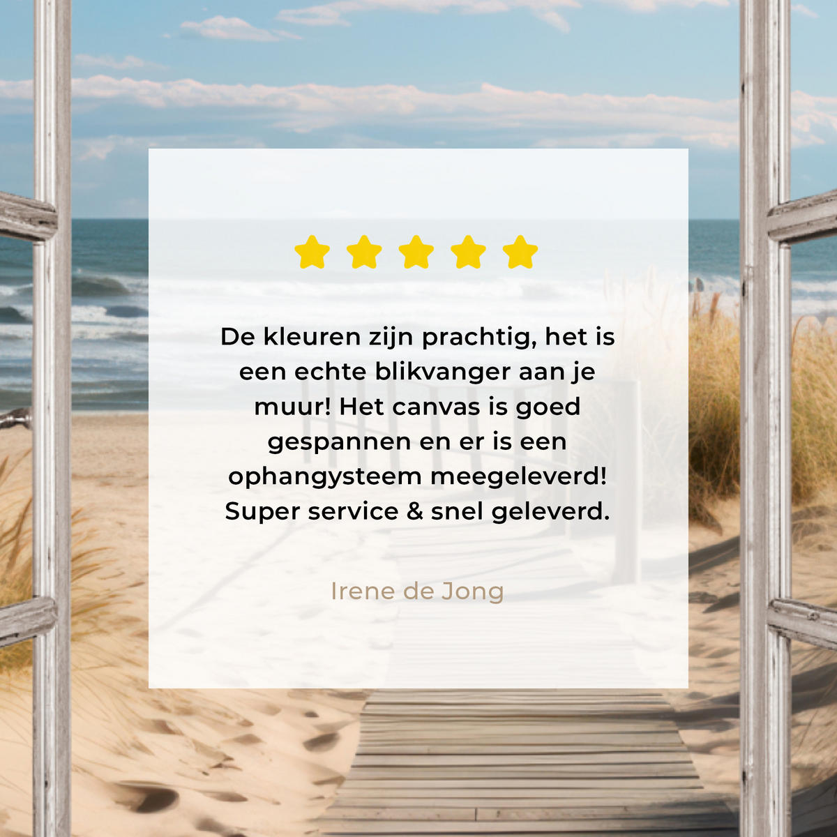 LEINWANDBILD Fenster - Meer - Küste - Natur - Ausblick - Strand - Wattenmeer 30x40 cm - Beige, Textil (30/40cm) - MuchoWow