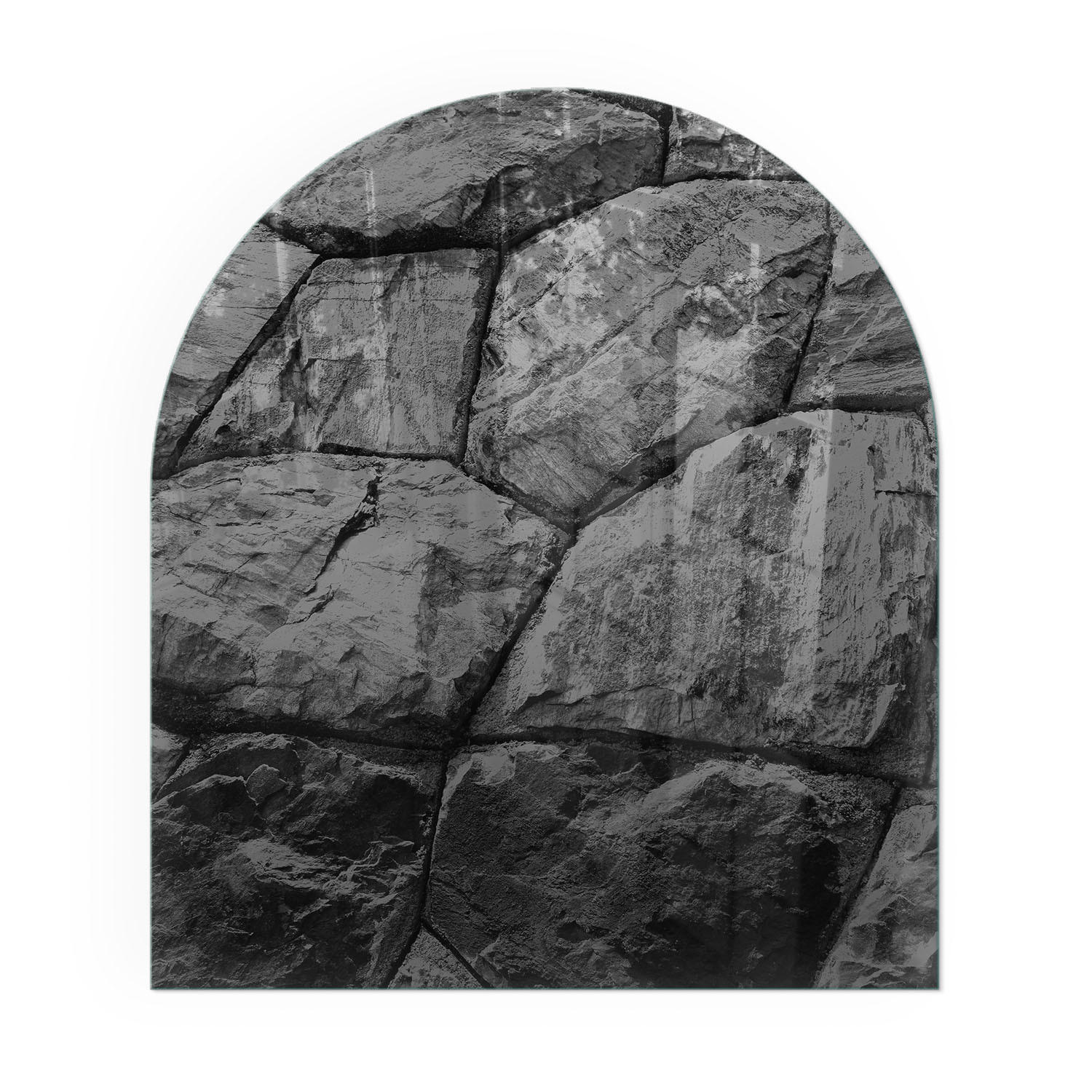 GLASPLATTE für Kamin 80x70 cm - Grau, Glas (80/70/0.4cm) - TULUP