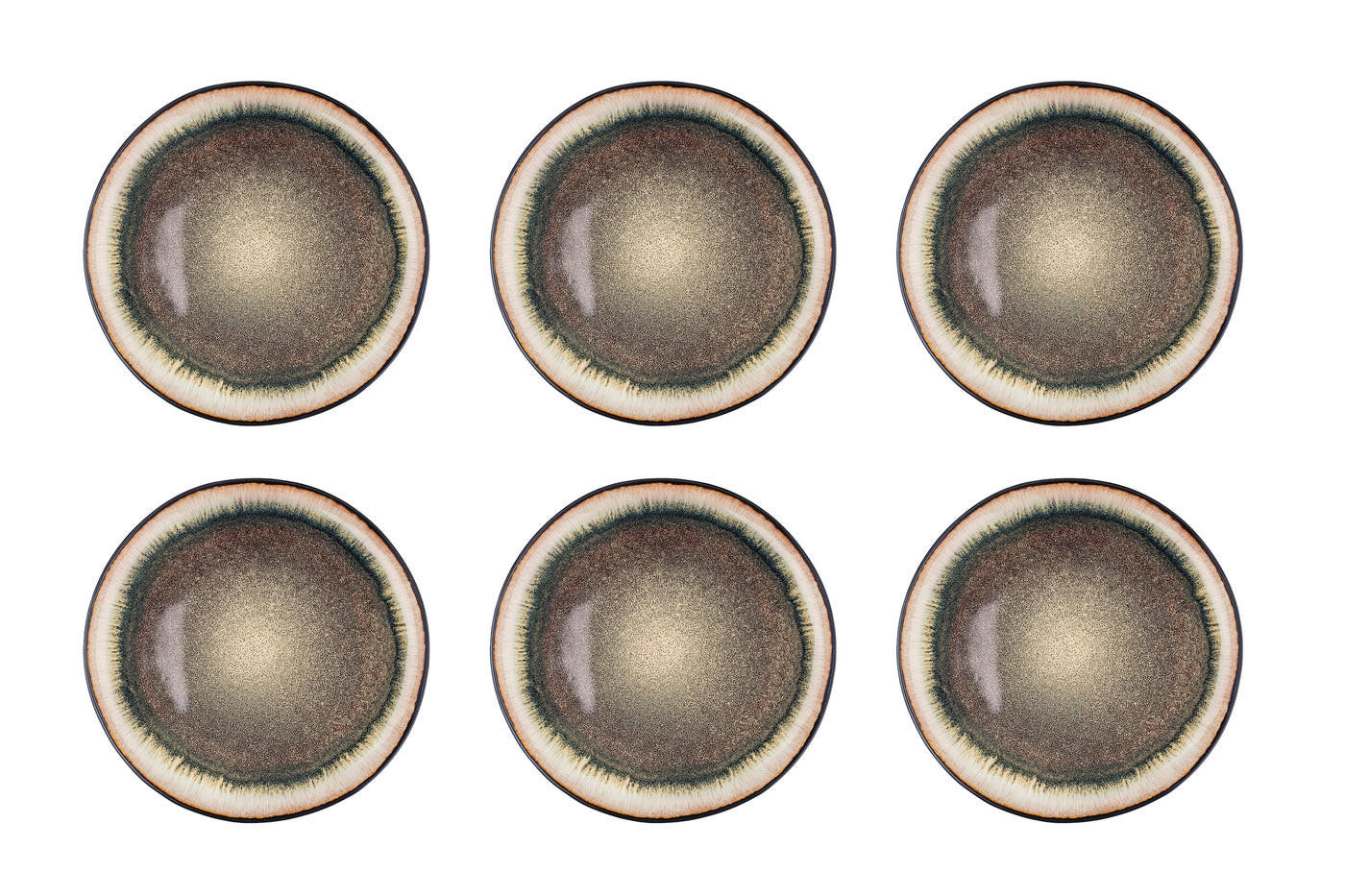 TELLER Iris Ø26cm - 6er-Set - Wildbraun - Braun, Keramik (26cm) - Björn
