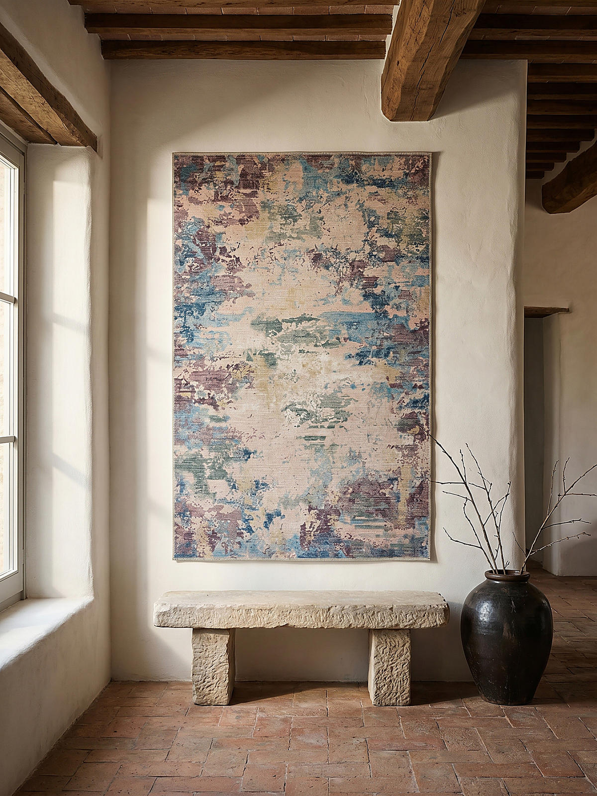 TEPPICH Waschbar CRAY, abstrakt, Bunt, 200 x 290 cm - Multicolor, Textil (290/200cm) - KADIMA DESIGN