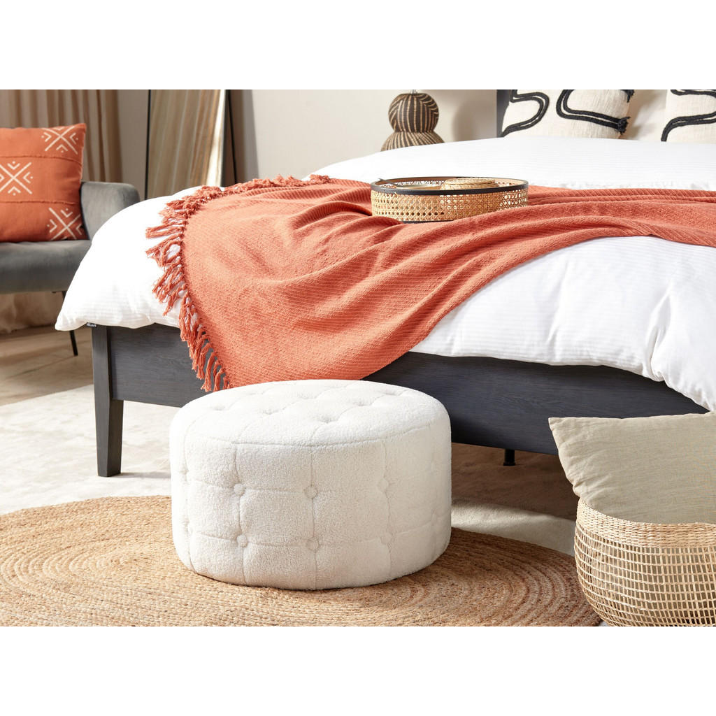 Thumbnail - Beliani Pouf, Weiß, Textil, 1-Sitzer, Rund, 55x30x55 cm, Wohnzimmer, Hocker, Poufs