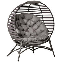 PAPASANSESSEL, Stahl, Sand - Sandfarben, Metall (75/139/118cm) - Outsunny